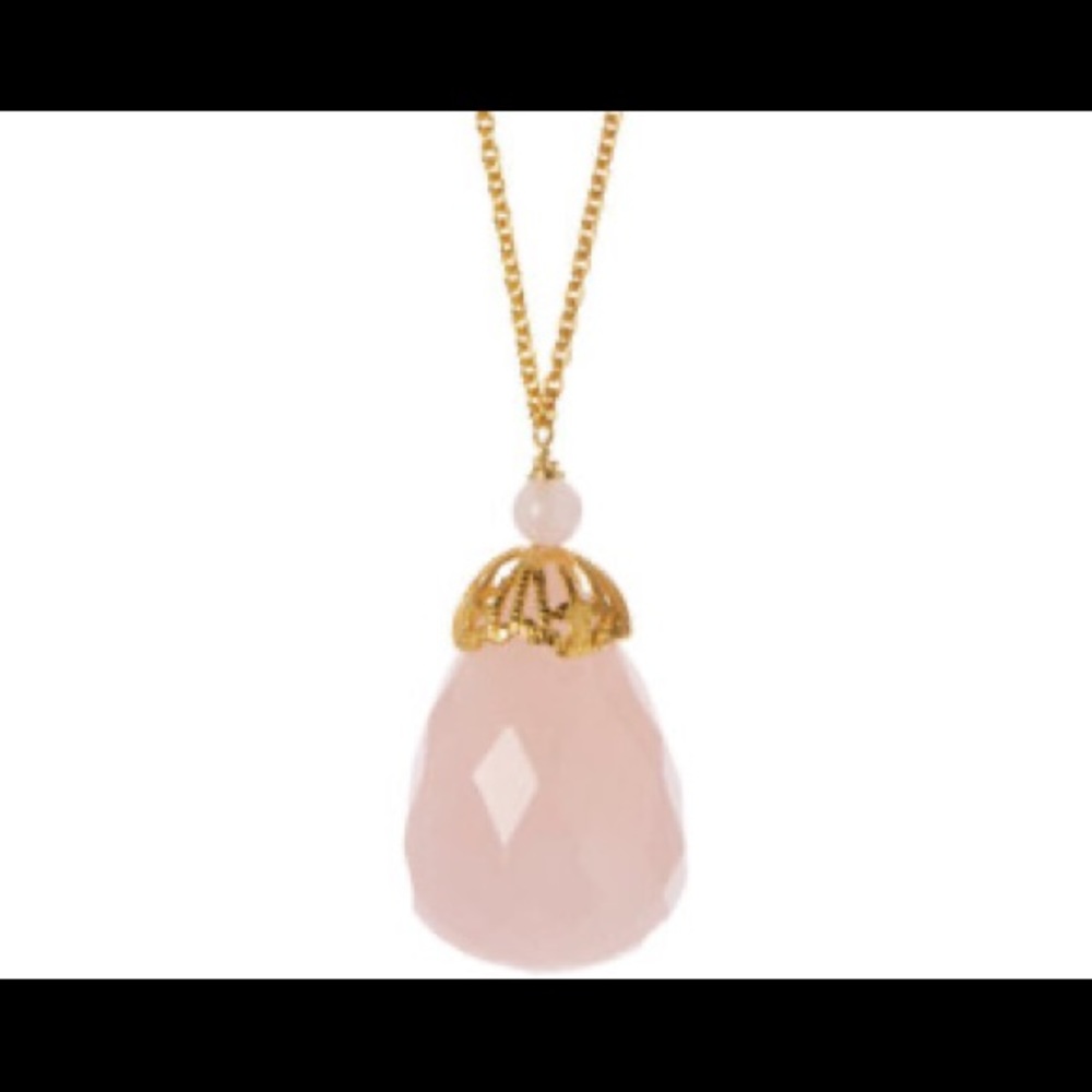 Giu Giu Rose Quartz Sterling Silver Necklace